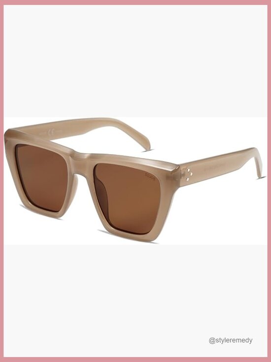 Oversized Square Cat Eye Polarized Sunglasses with UV400 Protection main image 5